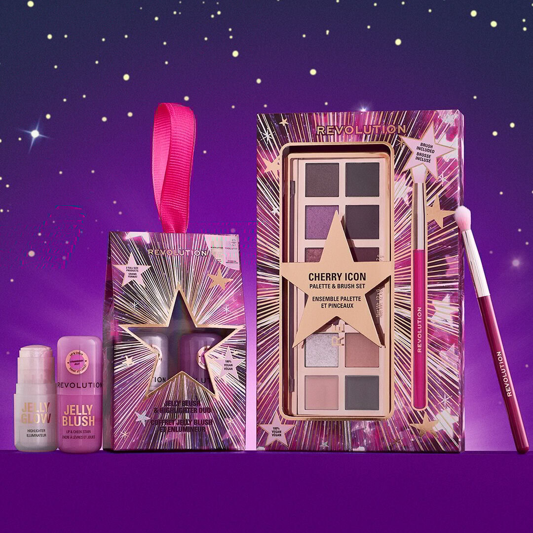 Revolution Cherry Icon Shadow Palette and Brush Set